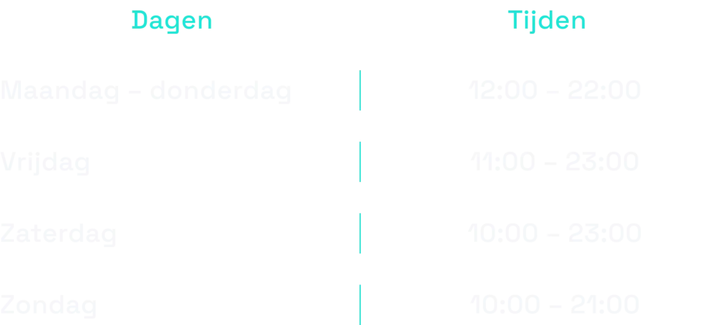 Openingstijden